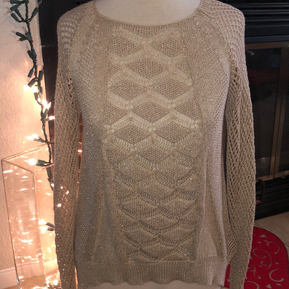 Gold see-through  gorgeous sweater